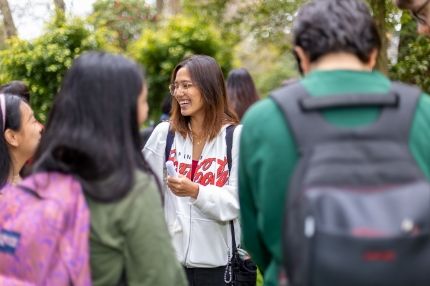 student laughing
