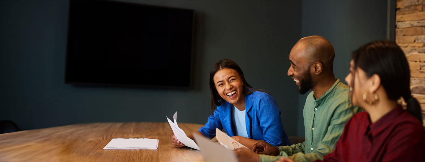 Students in boardroom