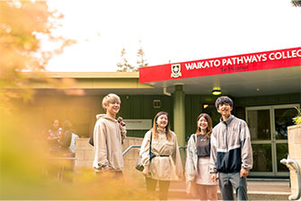 Waikato college outside campus students